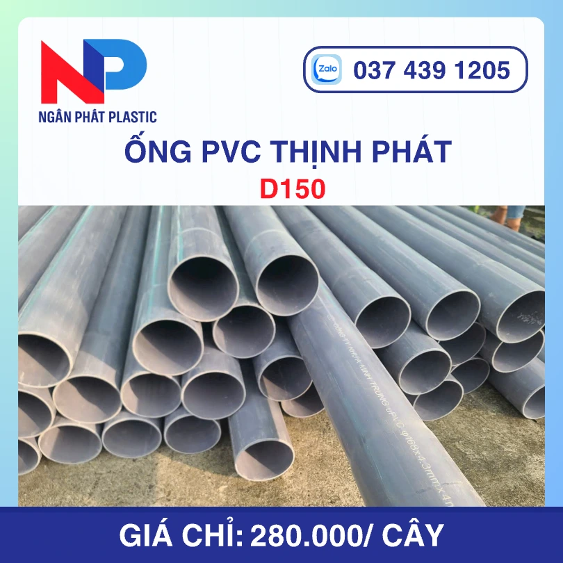Ống Nhựa uPVC D150 Thịnh Phát